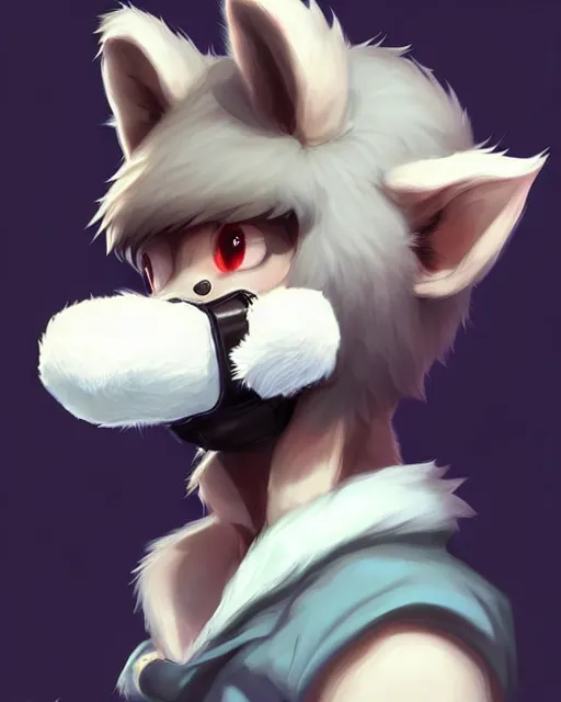 Image similar to character concept art of a cute male anthropomorphic furry | | adorable muzzle, key visual, realistic shaded perfect face, tufted godrays, fine details by stanley artgerm lau, wlop, rossdraws, james jean, andrei riabovitchev, marc simonetti, and sakimichan, trending on weasyl