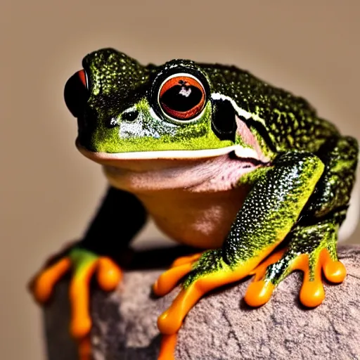 Image similar to smiling cute frog portrait