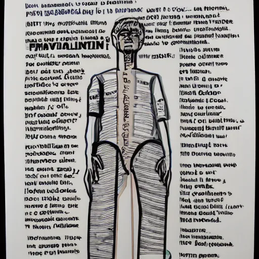 Image similar to diagram for a machine that turns you into a filipino, by raymond pettibon