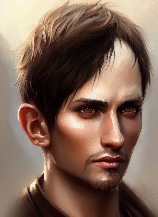 Image similar to a _ fantasy _ style _ portrait _ painting _ of light brown argentinian male short black hair defined chiseled facial features face big ears, rpg dnd oil _ painting _ unreal _ 5 _ daz. _ rpg _ portrait _ extremely _ detailed _ artgerm _ greg _ rutkowski _ greg