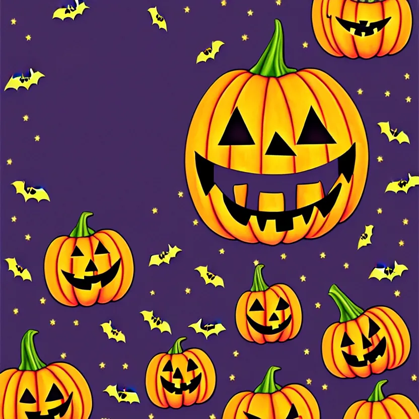 Prompt: fun halloween theme birthday card cover, 8 k,
