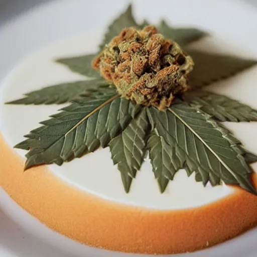 Image similar to cannabis dessert minimalist style