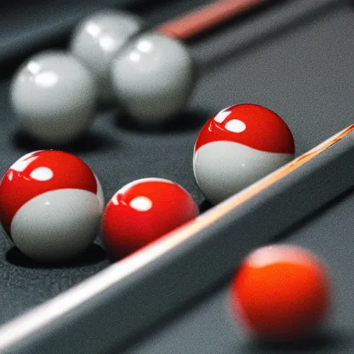 Prompt: a close - up shot of an 8 ball sitting on a pool table, digital art, highly detailed, realistic, bright colors, 8 k
