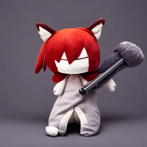 Prompt: cute fumo plush of a foxboy rpg item shop owner, three point lighting, dramatic, anime