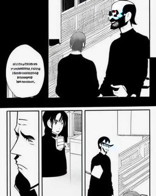 Prompt: steve jobs official manga, next scene