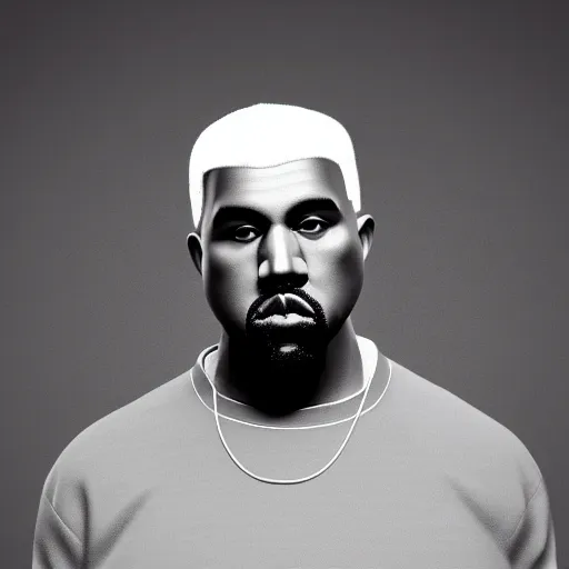 Prompt: 3d rendered kanye west