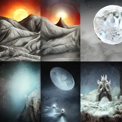 Image similar to scenery of the celestials,moon,photo collage, trending on artstation , ultrafine details, highly detailed art