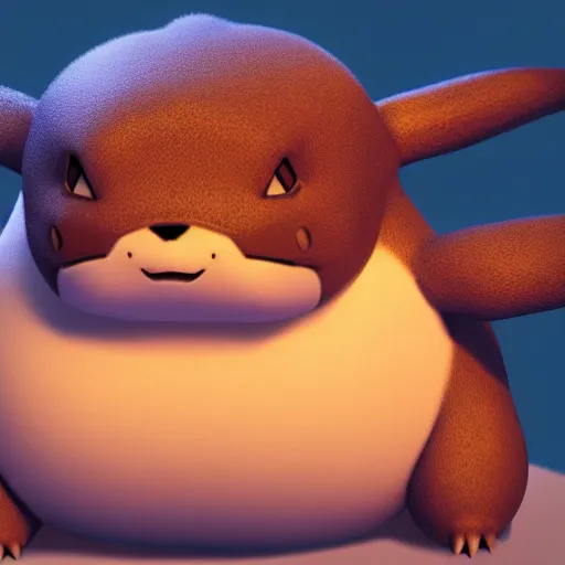 Image similar to photography of a realistic snorlax animal, ultra detailed, 8 k, cinematic lighting, natural background, trending on artstation, pokemon