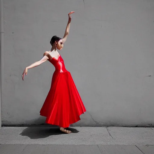 Prompt: beautiful modern dancer wearing dress of fire, realism, photo-realism, hyper-realism, photo by Anton Corbjin, leica 35mm