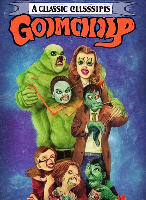 Prompt: a classic Goosebumps book