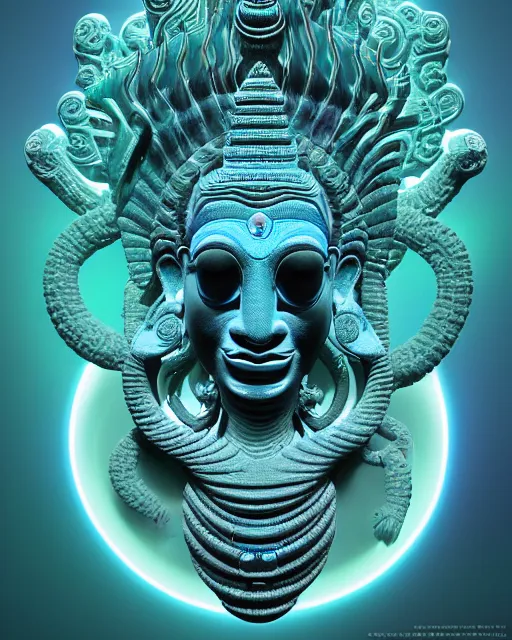 Prompt: 3 d ornate cosmic shiva with profile portrait, sigma 5 0 0 mm f / 5. beautiful intricate highly detailed quetzalcoatl skull. bioluminescent, plasma, lava, ice, water, wind, creature, thunderstorm! artwork by tooth wu and wlop and beeple and greg rutkowski, 8 k trending on artstation