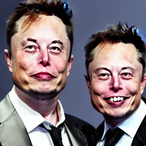 Image similar to Elon Musk and his brother Gollum