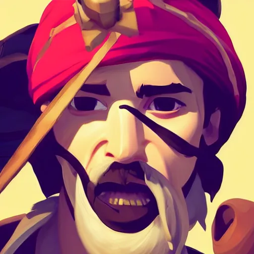 Image similar to painting jack the pirate on sea of thieves game avatar hero smooth face median photoshop filter cutout vector behance hd by jesper ejsing, by rhads, makoto shinkai and lois van baarle, ilya kuvshinov, rossdraws, illustration, art by ilya kuvshinov and gustav klimt