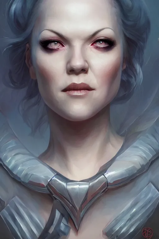 Prompt: shirley ann manson, d & d, fantasy, portrait, highly detailed, headshot, digital painting, trending on artstation, concept art, sharp focus, illustration, art by artgerm and greg rutkowski and magali villeneuve