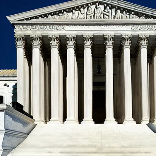 Image similar to the United States Supreme Court designed by Zaha Hadid.