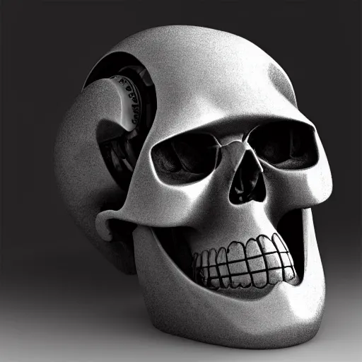 Image similar to robotic skull