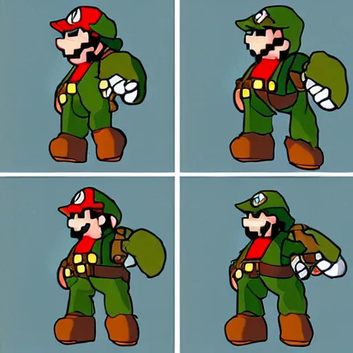 Image similar to super mario in metal gear solid