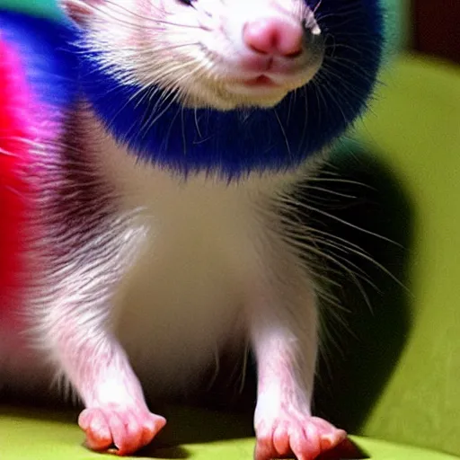 Image similar to ferret that looks like a clown