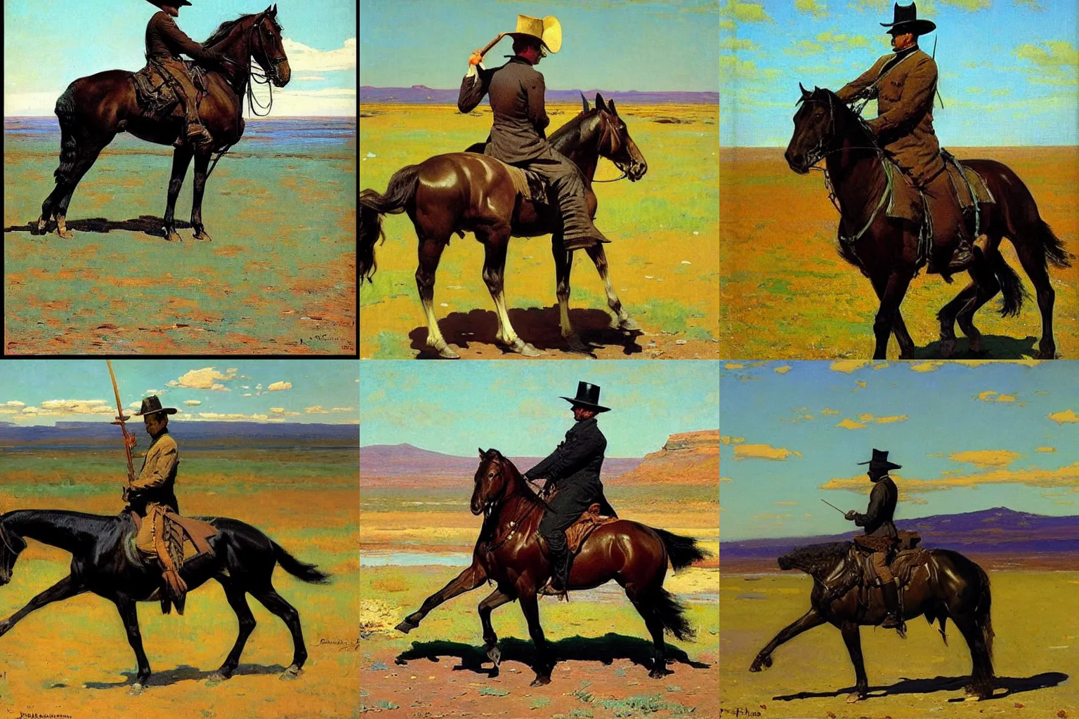 Prompt: artwork by frederic remington,