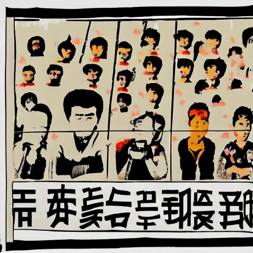 Image similar to uyghurs behind bars, in the style of daniel johnston and outsider art, 4k, overlaid with chinese text