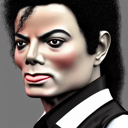 Image similar to a 3 d figure michael jackson's face in the style of leticia gillett, lucid dream series, cinematic, hyper - realistic, very detailed, ray tracing, 8 k resolution, long - shot, sharp focus, low angle, 8 5 mm photograph, wide lens