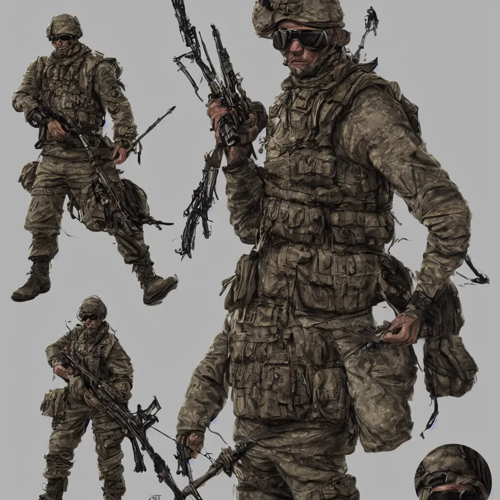 Image similar to the coolest soldier with a bow, trending on artstation, highly detailed, photorealistic