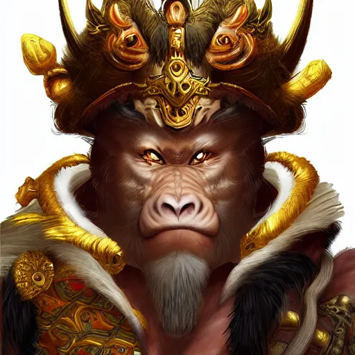 a fantasy game portrait of the monkey king. the monkey