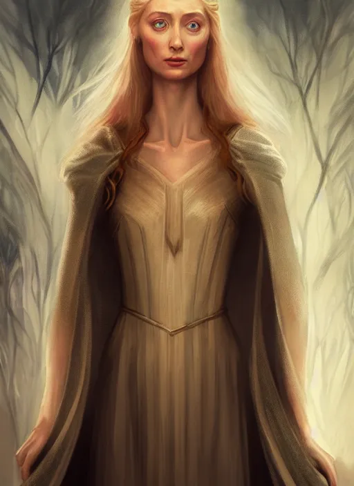 Image similar to beautiful radiant elizabeth debicki as galadriel, lord of the rings, lotr fanart, trending on artstation, character art, the hobbit, digital painting, concept art, smooth, sharp focus, illustration, art by artgerm and greg rutkowski, directed by peter jackson,