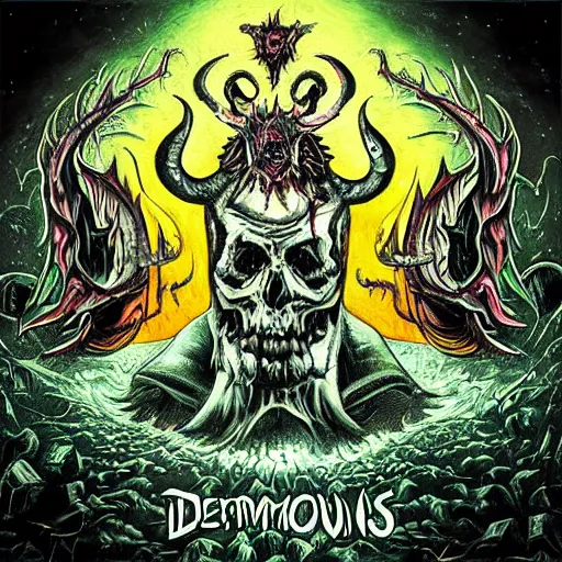 Image similar to detailed cover art for a song called demons by wickedup nuke