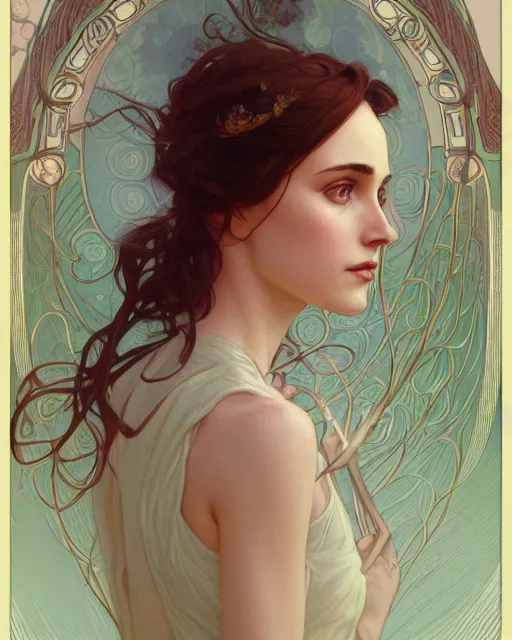 Prompt: winona ryder | highly detailed | very intricate | art nouveau | perfect eyes | storybook illustration | soft cinematic lighting | award - winning | painted by mandy jurgens and alphonse mucha and alena aenami | pastel color palette | featured on artstation