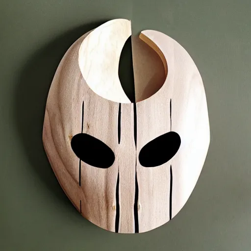 Image similar to hollow knight wooden mask