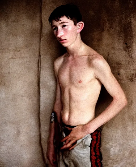 Prompt: portrait of barry keoghan photographed by nan goldin