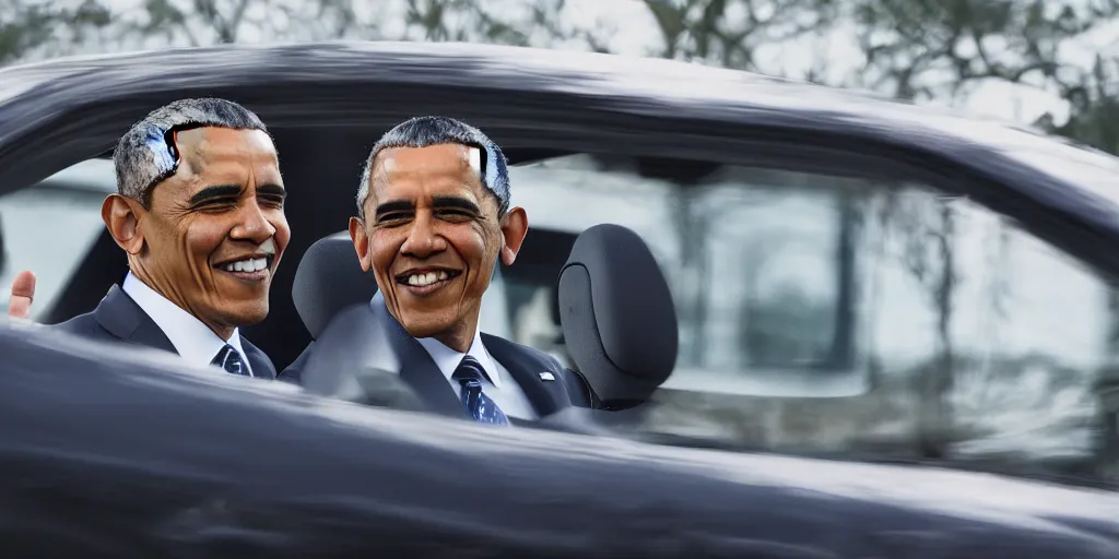 Prompt: barack obama as a car, 8 k resolution