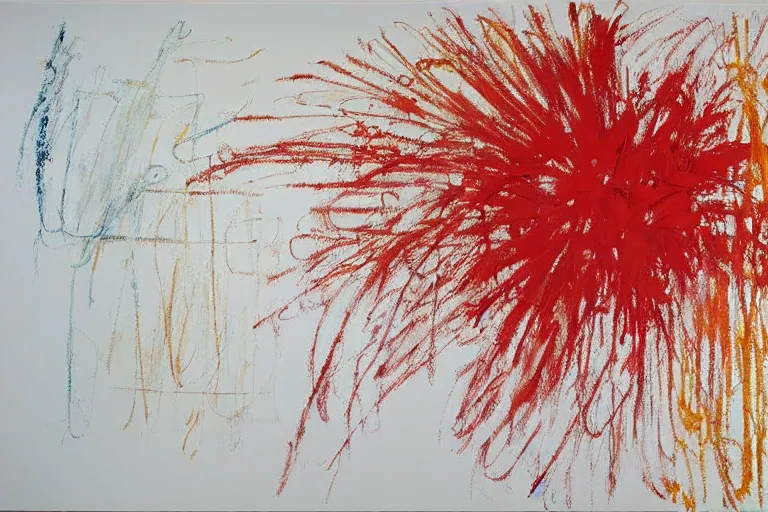 Image similar to large scale painting by cy twombly and joe tilson, minimal brush strokes, high resolution art scan, well lit
