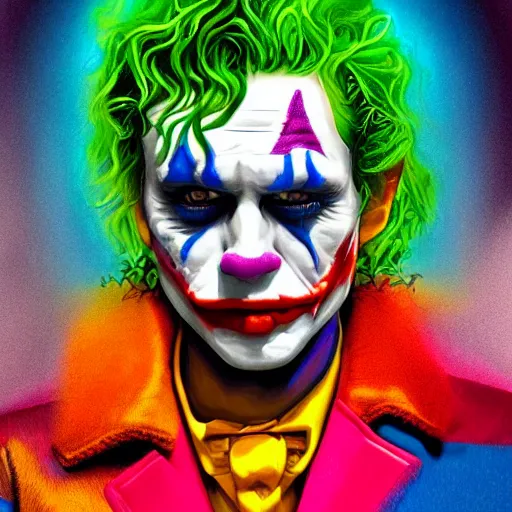 Prompt: an extremely psychedelic portrait of kany west as the joker, surreal, lsd, face, detailed, intricate, elegant, lithe, highly detailed, digital painting, artstation, concept art, smooth, sharp focus, illustration,