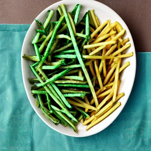 Image similar to green and blue fries