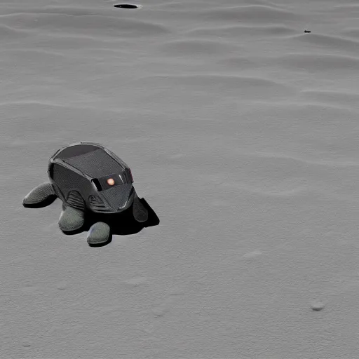 Image similar to an robotic platypus on the moon