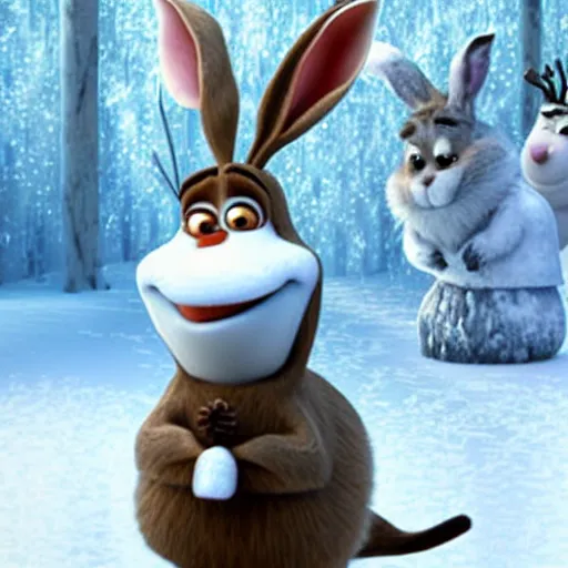 Image similar to a rabbit in the movie Frozen