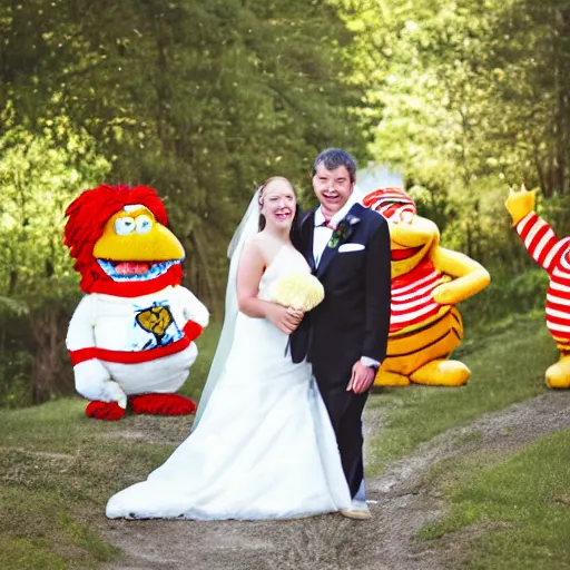 Prompt: Ernie and Bert getting married