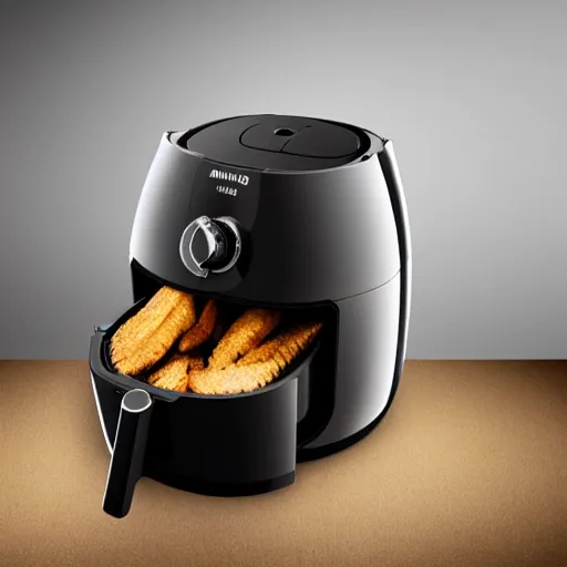 Image similar to philips airfryer, product photography, studio lighting