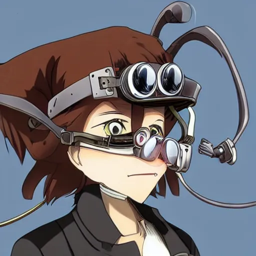 Prompt: a rat with steampunk googles, by Wit Studio