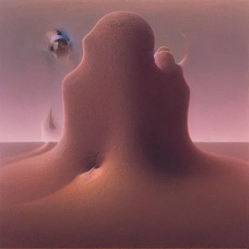 Image similar to ahvaz kamikaze zdzisław beksinski