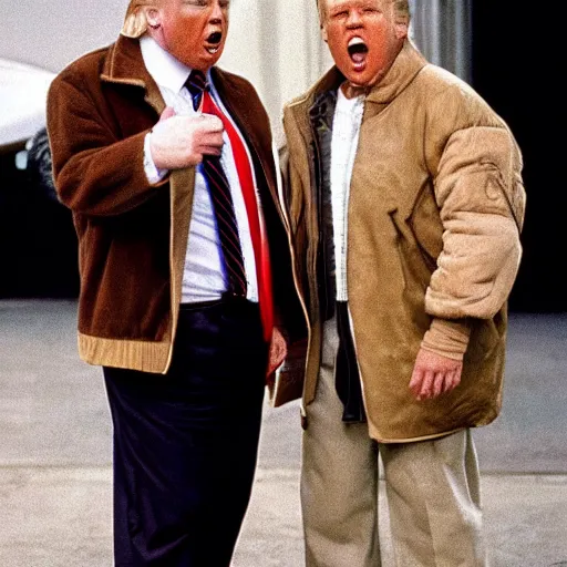 Prompt: donald trump as biff tannen in back to the future ii