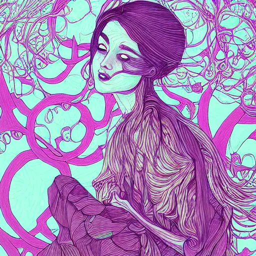 Prompt: the portrait of an unbelievably beautiful, elegant, and sophicated young woman partially made of broccoli pensively gazing into the distance, an ultrafine detailed illustration by james jean, intricate linework, bright colors, final fantasy, behance contest winner, vanitas, angular, altermodern, unreal engine 5 highly rendered, global illumination, radiant light, detailed and intricate environment