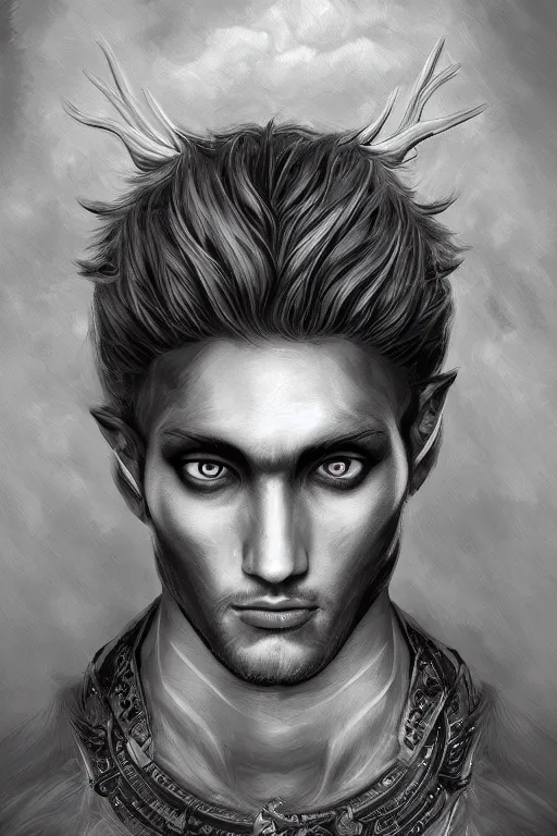 Image similar to portrait of man with seven eyes | digital painting | highly detailed | artgerm