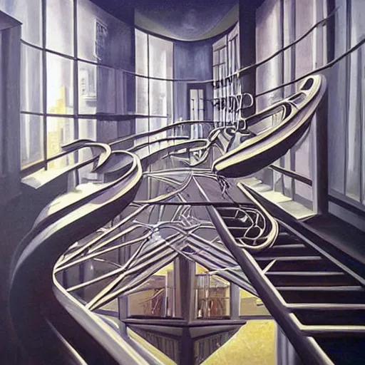 Prompt: the infinite hotel, Mind-Blowing Illusion Painting by Tomek Sętowski