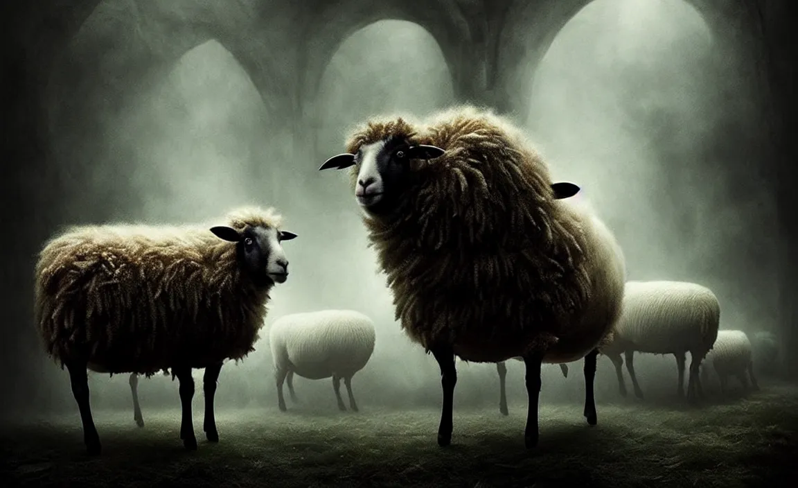 Prompt: epic professional digital art of hungry terror sheep, moody atmospheric lighting, intricate, foreboding, detailed, by leesha hannigan, ayne haag, reyna rochin, ignacio fernandez rios, mark ryden, iris van herpen, artstation, cgsociety, epic, stunning, gorgeous, much wow, cinematic, masterpiece.