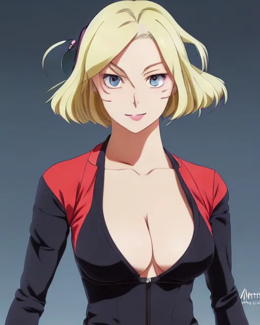 Prompt: Anime as Margot Robbie cute-fine-face, pretty face, surprised realistic shaded Perfect face, fine details. Anime. as Trace from Overwatch-game; Red-Line-Anime Red-Line-Anime realistic shaded lighting by Ilya Kuvshinov katsuhiro otomo ghost-in-the-shell, magali villeneuve, artgerm, rutkowski, WLOP Jeremy Lipkin and Giuseppe Dangelico Pino and Michael Garmash and Rob Rey