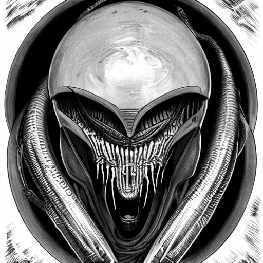 Prompt: Alien Elon Musk, Giger inspired