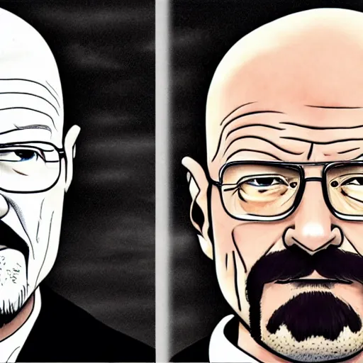 Image similar to walter white anime